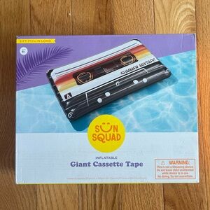 Sun Squad Inflatable Giant Cassette Tape Float Raft